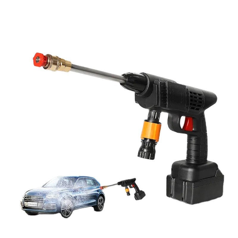 Portable Wireless Household High Pressure Power Water Gun Jet Garden Washer Rechargeable Car Gun Washer With Lithium Battery