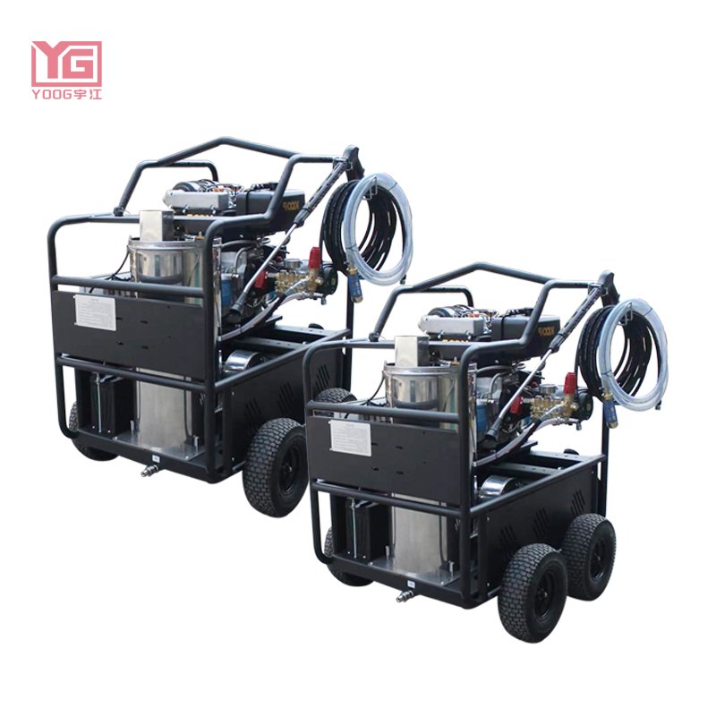 5075Psi 20HP diesel Engine Cold Hot Water Steam Pressure Gun Surface Clean Water Jet Cleaning Machine High Pressure Car Washer