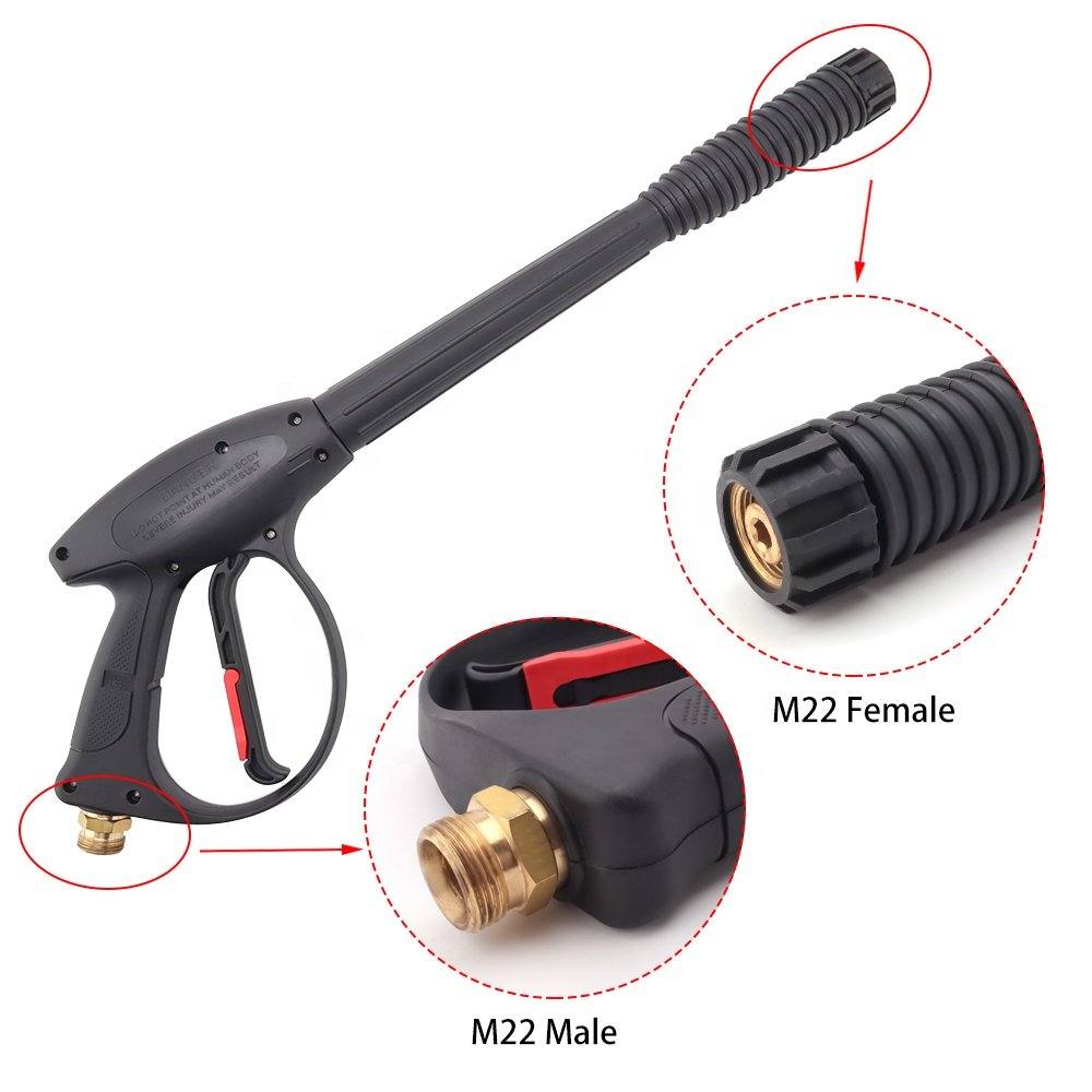 High Pressure Washer Gun & Hose Kit High Pressure Cleaner Professional Metal Gun Lance Wand Hose Set