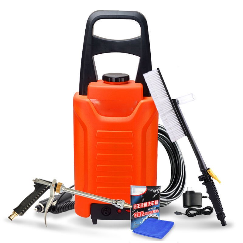 DC 12V portable high pressure car washing machine with Lithium battery & 35L water tank