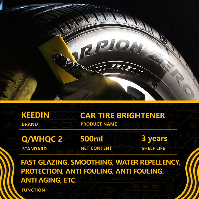 KD-024 Car Tire Shine Longest Lasting Ultra Gloss Custom and Water Proof Liquid High gloss tyre polish