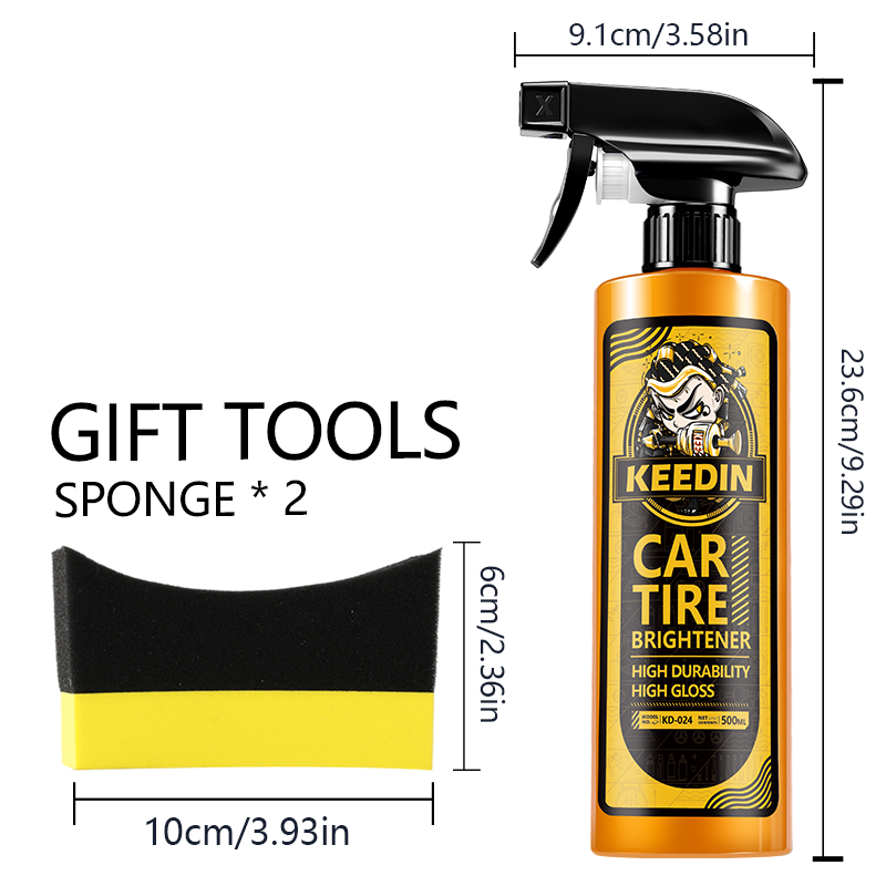 KD-024 Car Tire Shine Longest Lasting Ultra Gloss Custom and Water Proof Liquid High gloss tyre polish