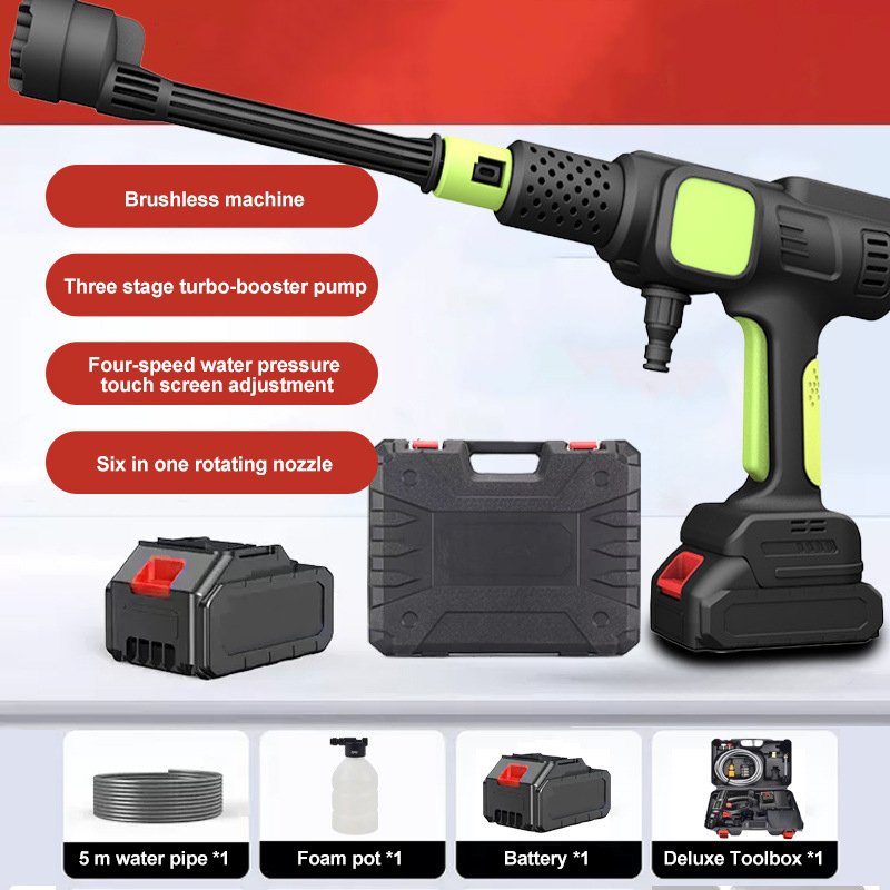Factory-Priced New Rechargeable 20000mAh Portable Wireless Car Washer 21V Cordless Multi-Function Device