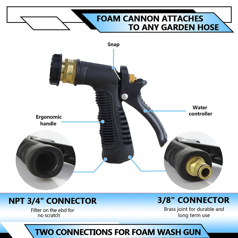 Car Wash Foam Gun Snow Foam Lance Wash Foamer Blaster Sprayer High Pressure Car Washer