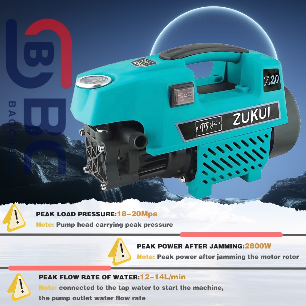 BC053024 High Pressure Water Pump Artifact Home And Commercial 220v Portable Vehicle High Power Car Washer