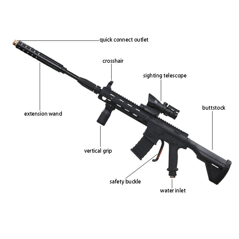 5000PSI High Pressure Washer Gun Car Wash Pressure Washer Spray Gun with M22-14 Connector And Extension Wand M416