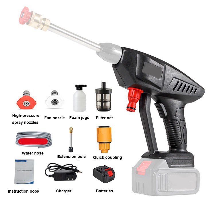 Car Washing Machine Water Spray Gun Car Wash Wireless Lithium Battery Portable High Pressure Car Washer