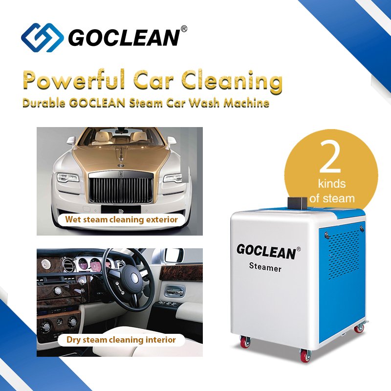 GOCLEAN Updated Mobile Business Diesel Steam 5L/Car Washer Cleaning Machine Steam Cleaner Car Wash Machine For Wash Car Interior