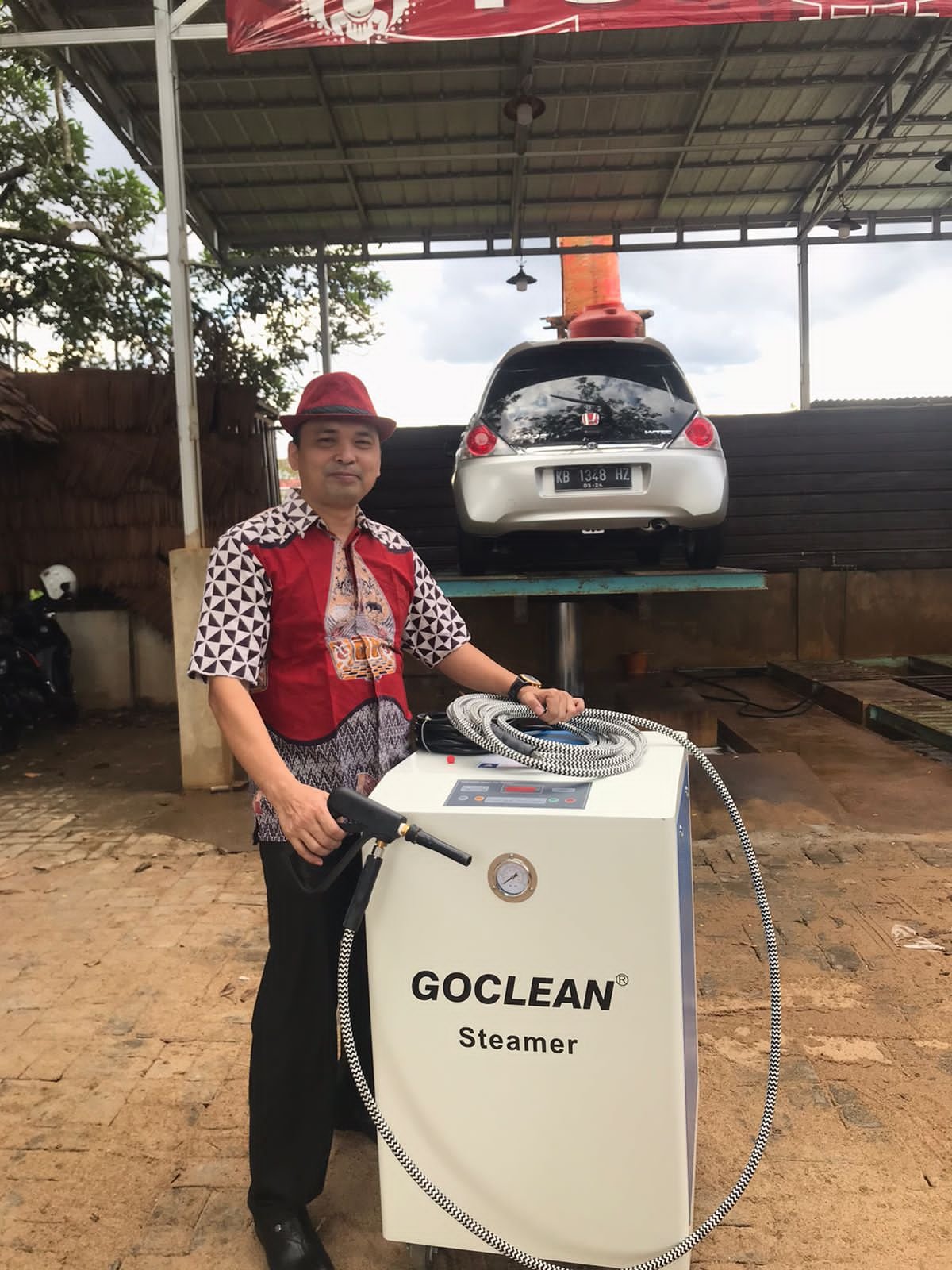 GOCLEAN Updated Mobile Business Diesel Steam 5L/Car Washer Cleaning Machine Steam Cleaner Car Wash Machine For Wash Car Interior