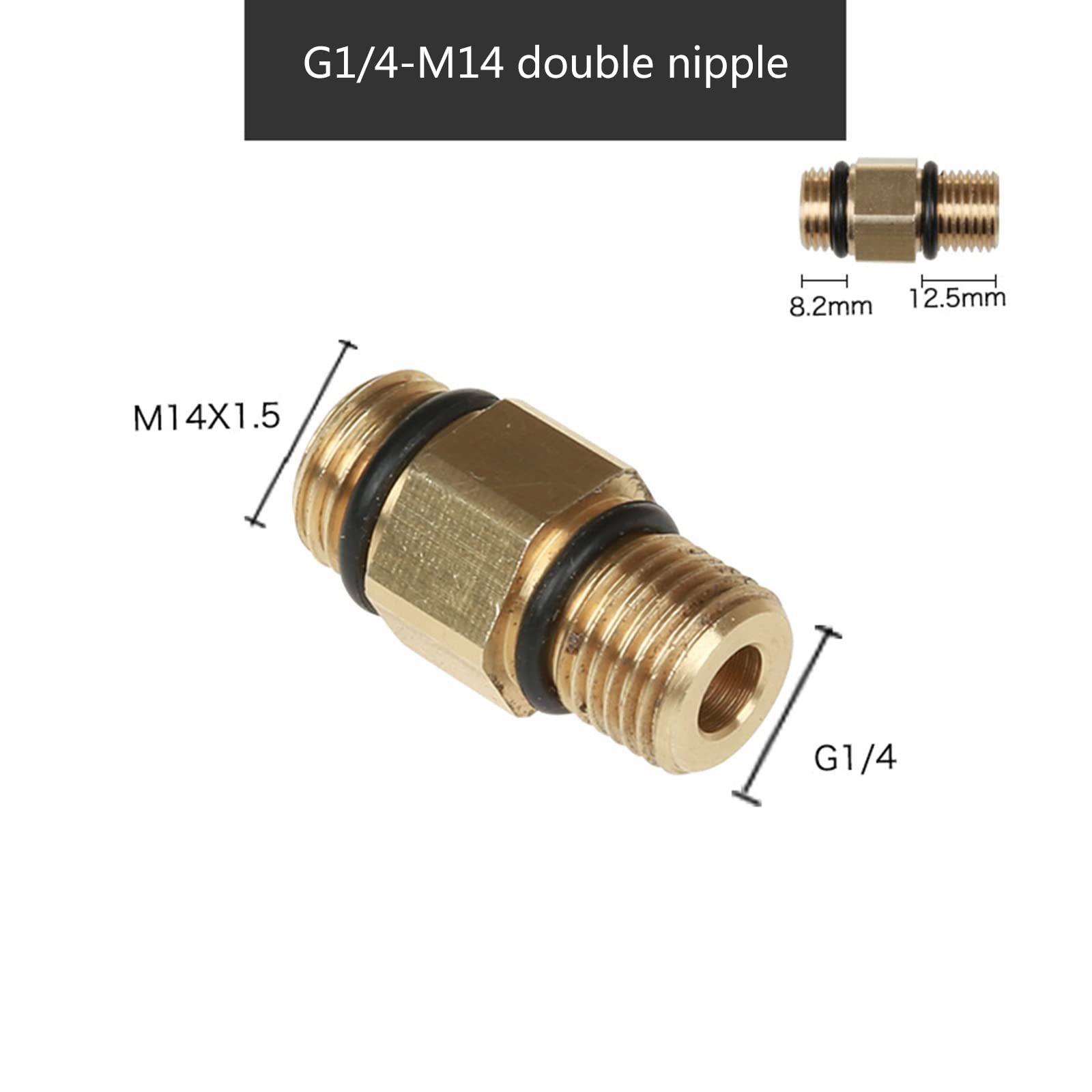 NBT Car Washer Accessories 1/4 Thread Snow Foam Lance Adapter Power Washer Snow Foam Cannon Brass Connector