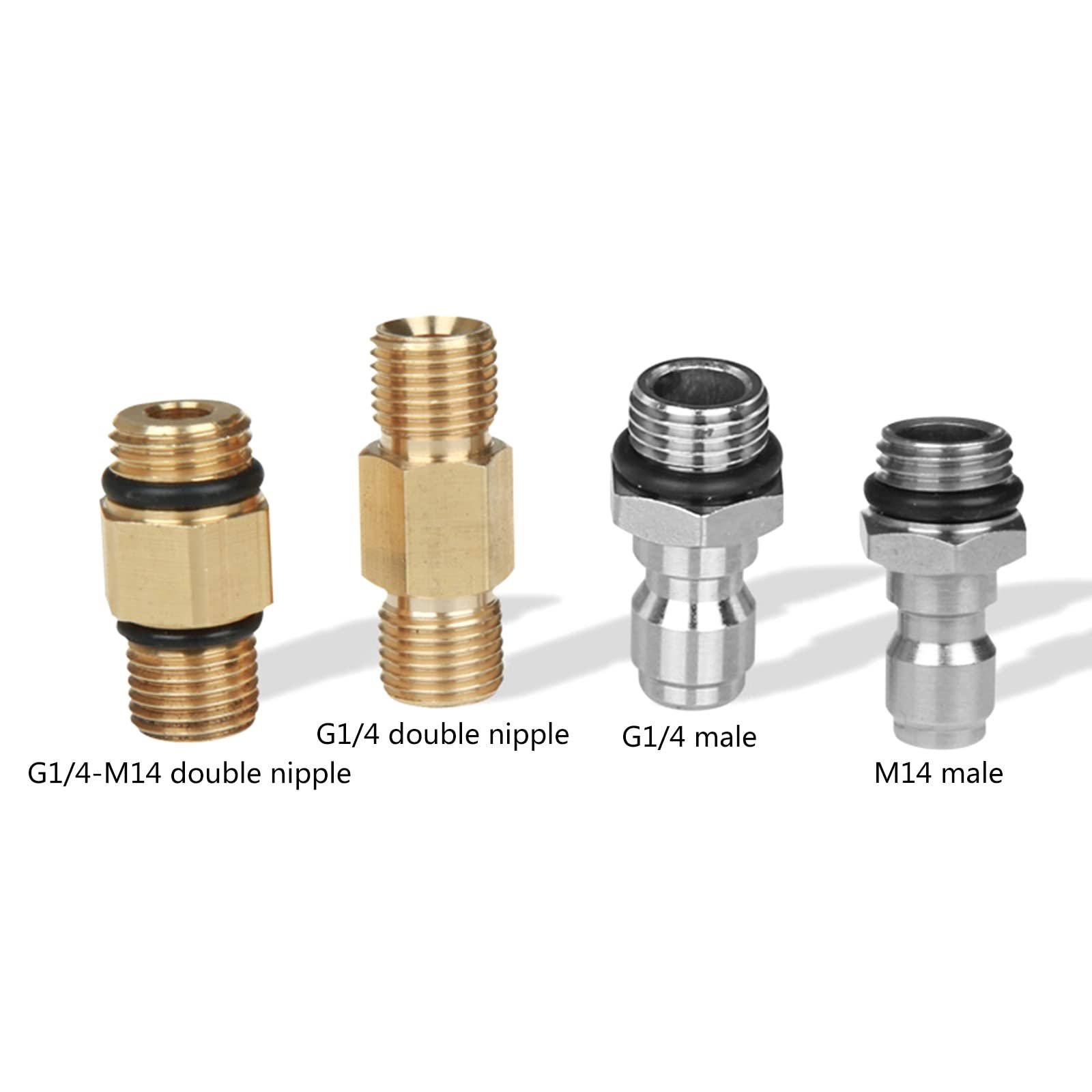 NBT Car Washer Accessories 1/4 Thread Snow Foam Lance Adapter Power Washer Snow Foam Cannon Brass Connector