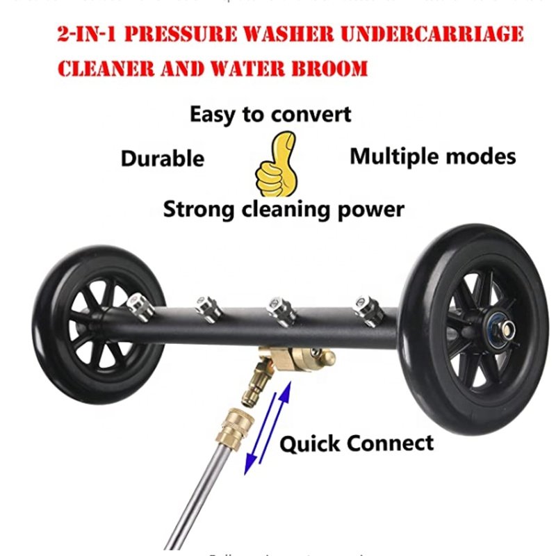 Dual-Function Undercarriage Pressure Washer Cleaner 4000PSI 16 Inch Water Broom Power Washer Car Cleaning Tools