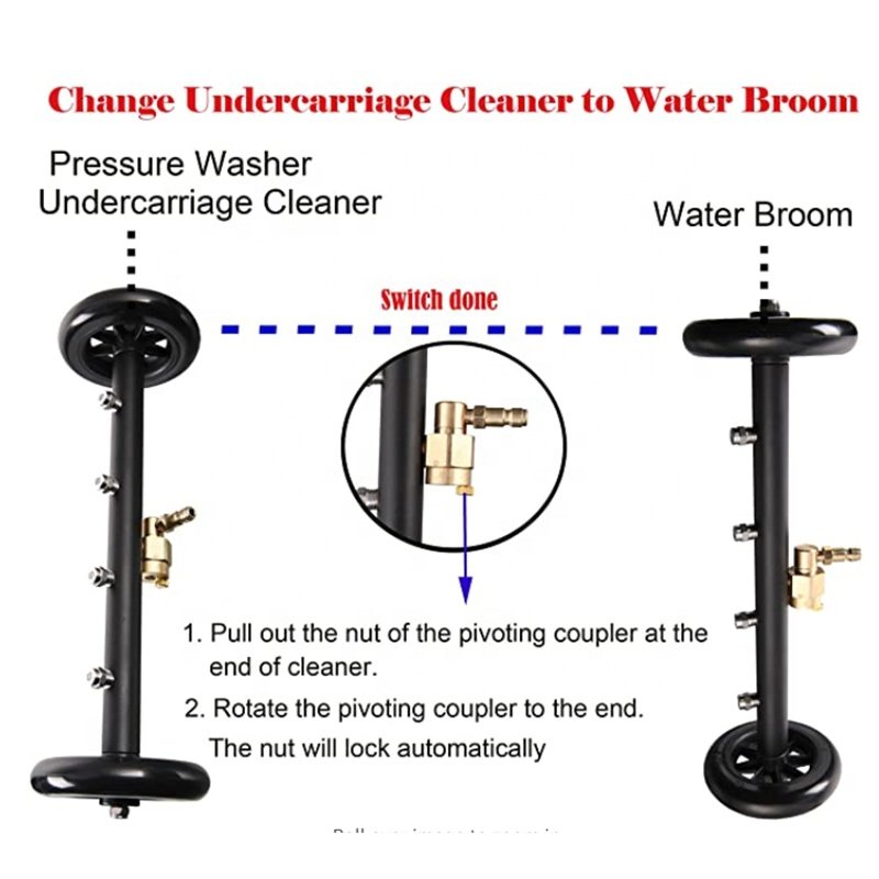 Dual-Function Undercarriage Pressure Washer Cleaner 4000PSI 16 Inch Water Broom Power Washer Car Cleaning Tools