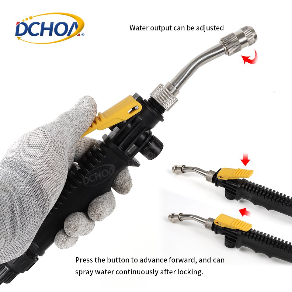 Dchoa Wholesale plastic 9m flexible hose spring tube High Pressure Car Wash Water Nozzle Spray Gun
