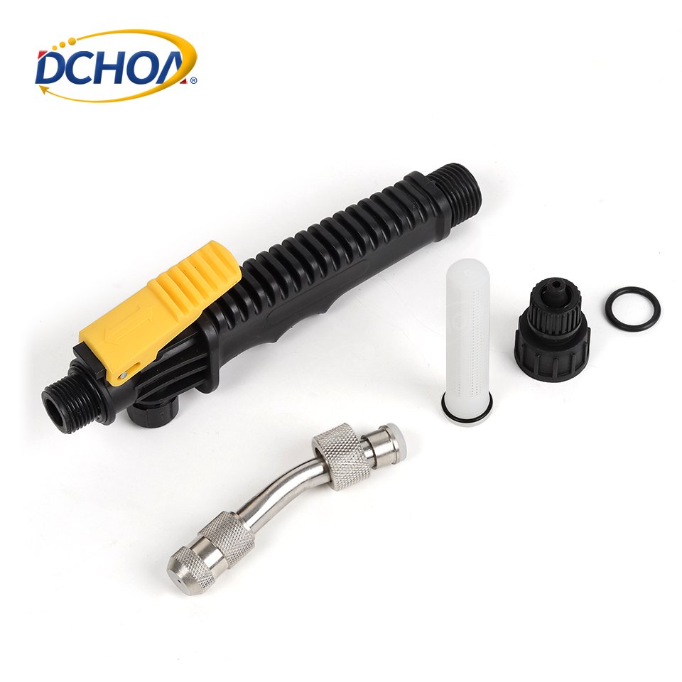 Dchoa Wholesale plastic 9m flexible hose spring tube High Pressure Car Wash Water Nozzle Spray Gun