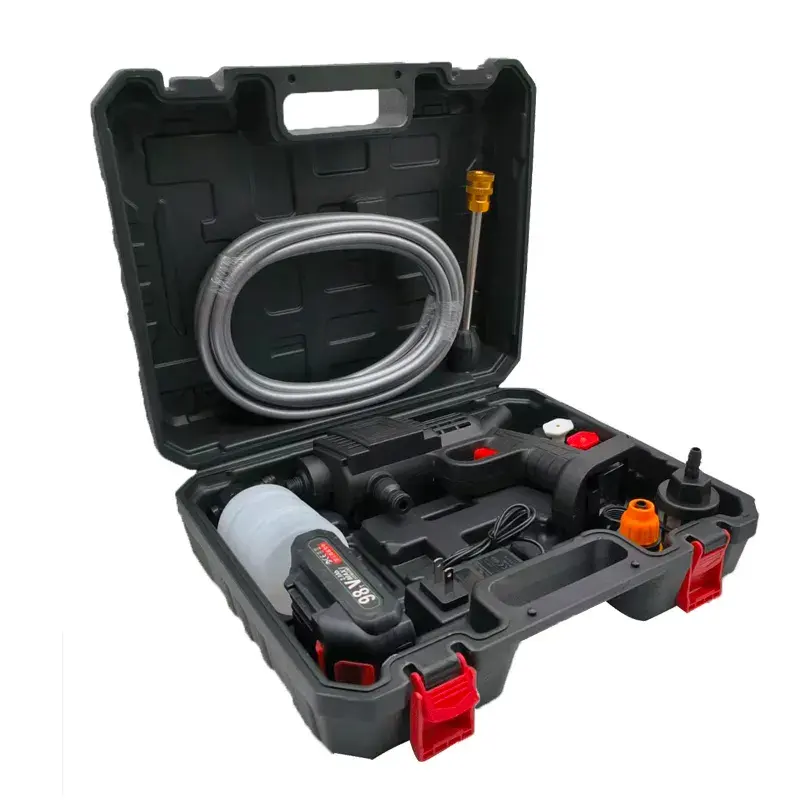 Lithium Battery Portable Car Washing Spray Gun High Pressure Power 21V Cordless Car Washer Water Gun Set