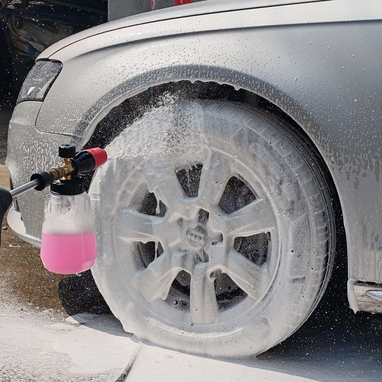 Adapter Connector Pressure Washer Gun 1L Snow Foam Lance Kit Quick Wand Connector High Pressure Snow Foam Lance