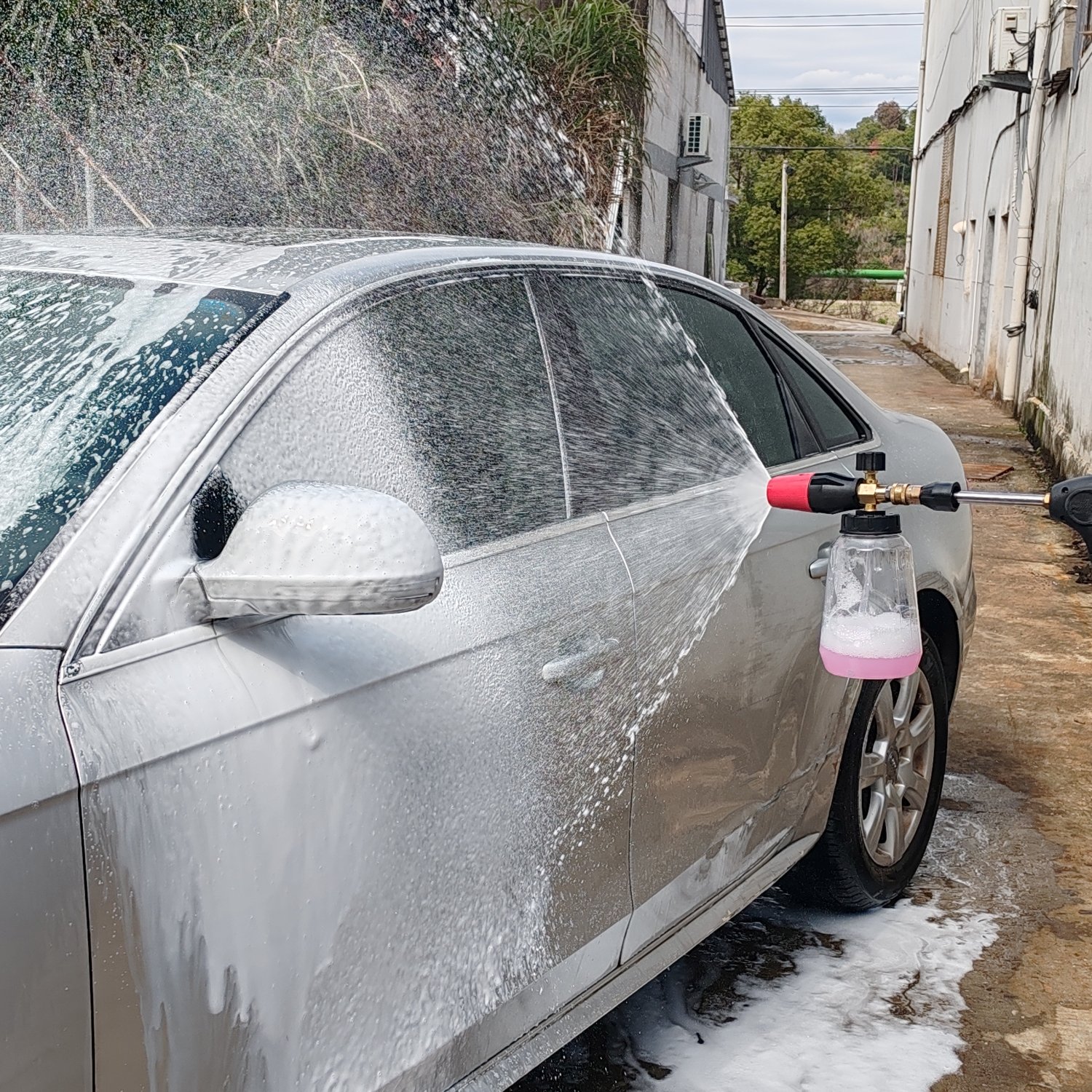 Adapter Connector Pressure Washer Gun 1L Snow Foam Lance Kit Quick Wand Connector High Pressure Snow Foam Lance
