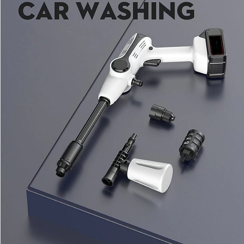21V lithium Battery Wireless Foam Cannon Electric Portable Car Cleaner Water Gun Automatic Pressure Cordless Car Washer