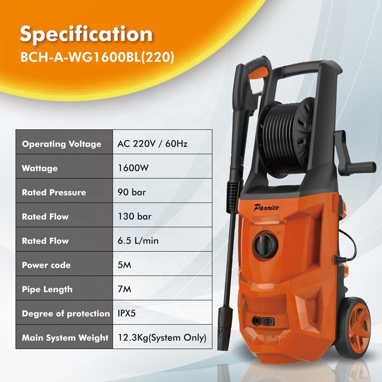 220V 1600W Brushless Portable High Power Car Washer