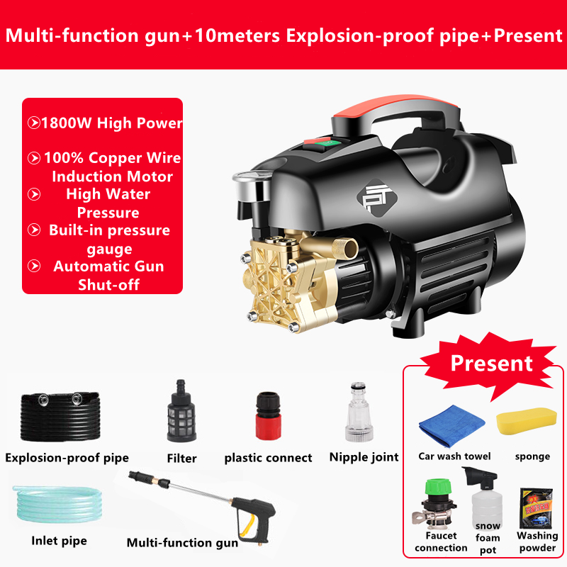 Household Electric Car Washing Machine Pressure Washing Machine For Motor 1.8KW 220V Induction Motor Car Washing Machine Motor