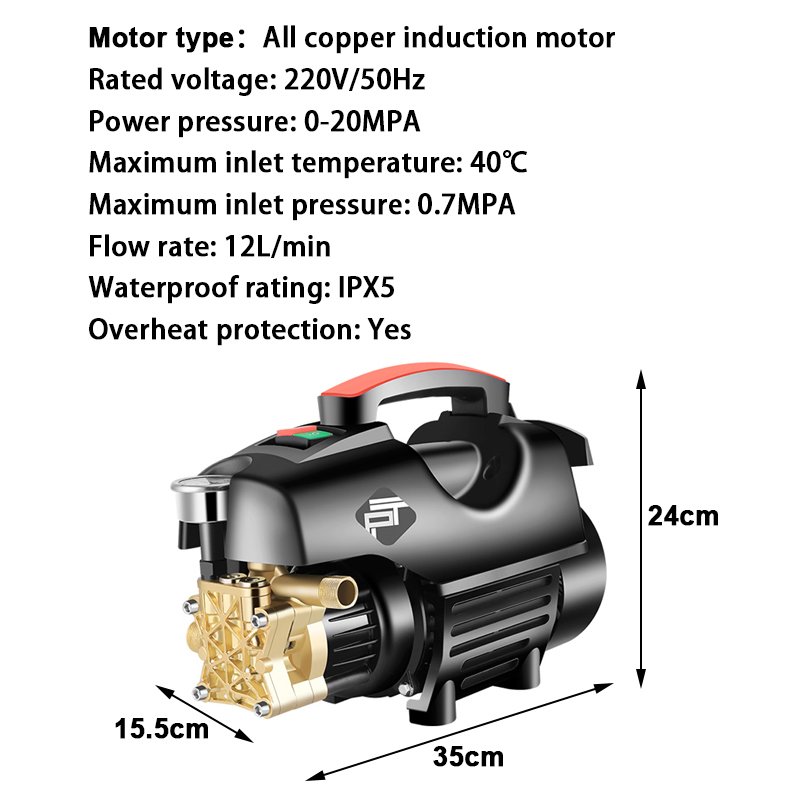 Household Electric Car Washing Machine Pressure Washing Machine For Motor 1.8KW 220V Induction Motor Car Washing Machine Motor