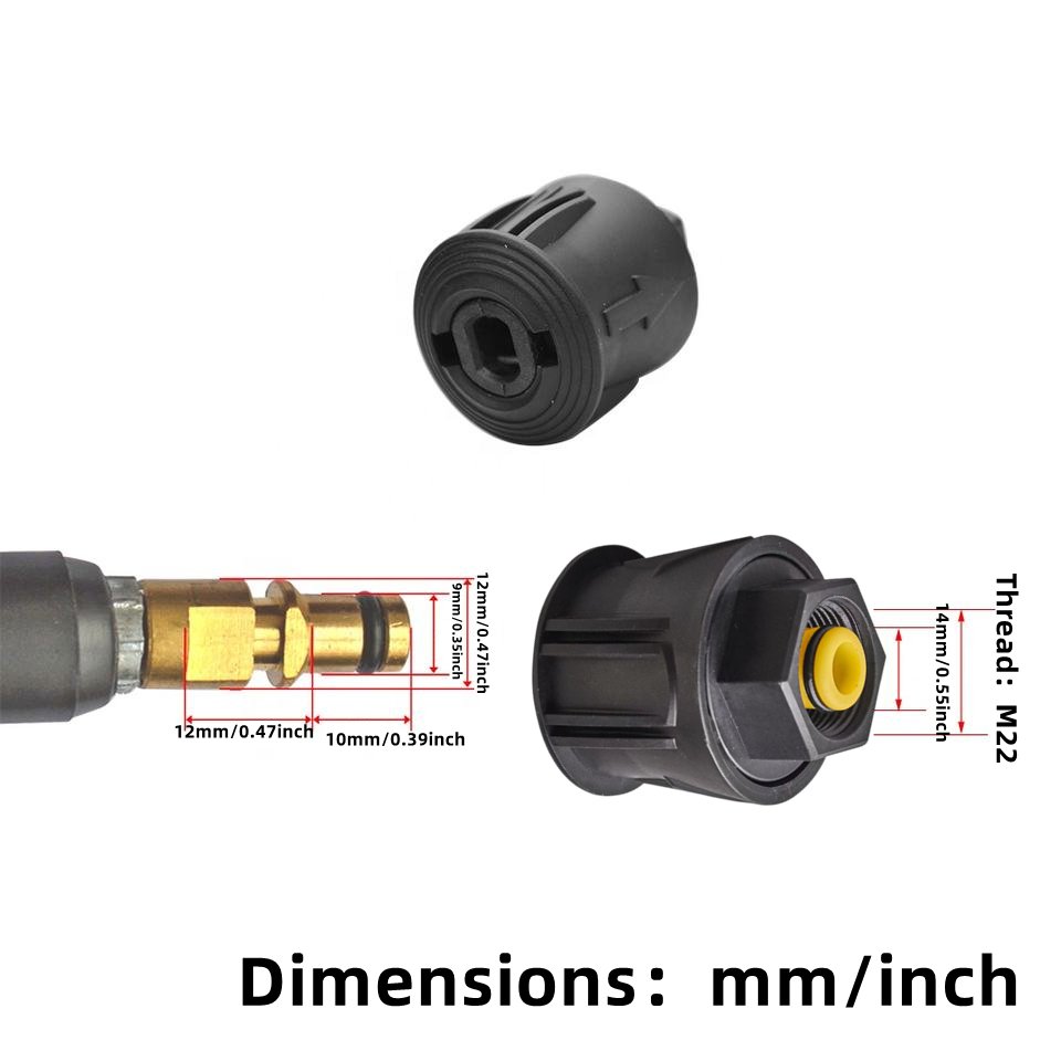High Pressure Quick-Fitting for Gun and Power Washer,Hose Connector Adapters Compatible K 2-K 7 Series Hose, Female Fitting