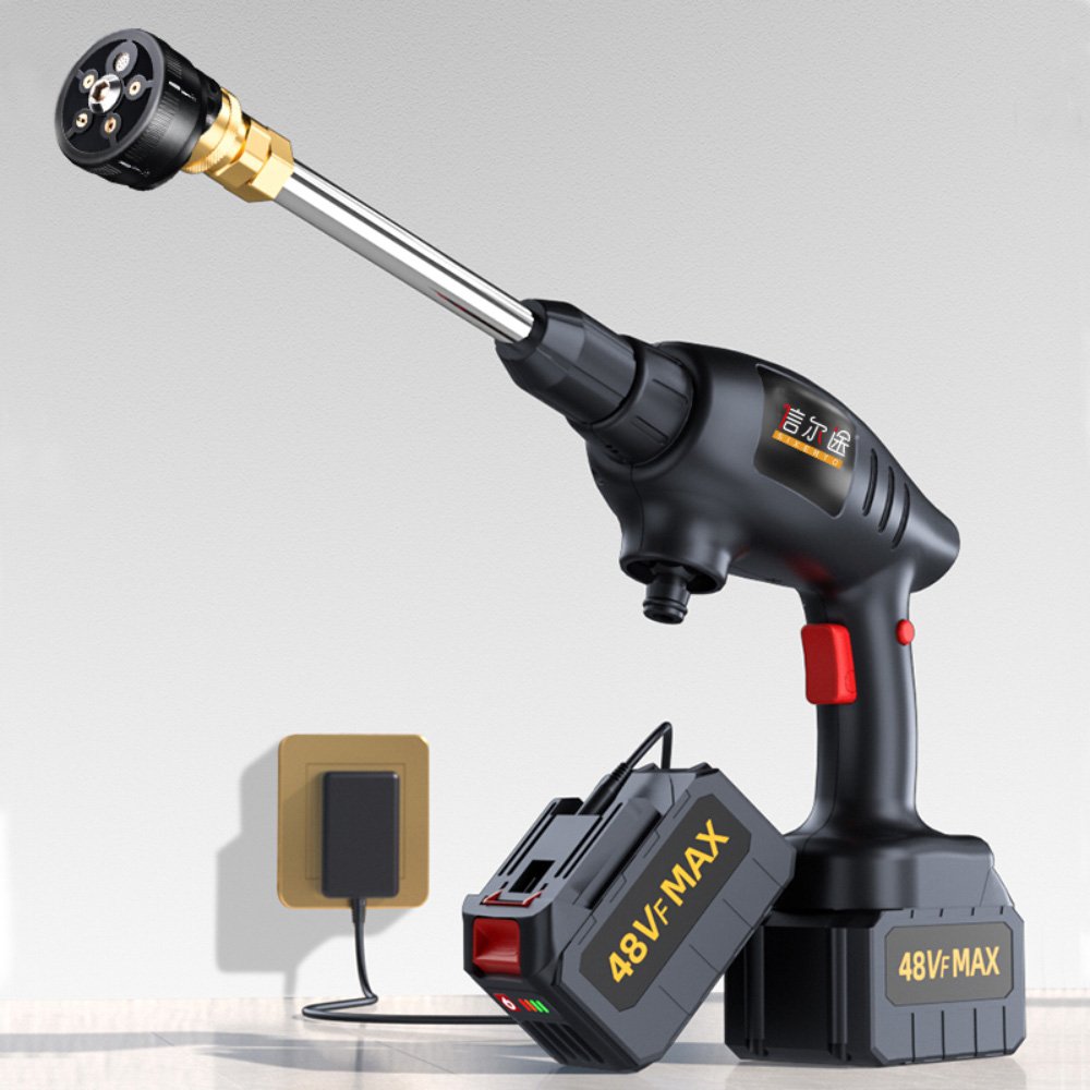 High Pressure Cordless Portable Electric Jet Car Washer Gun with 24v Rechargeable Battery Power Car Wash Foam Steam Cleaner