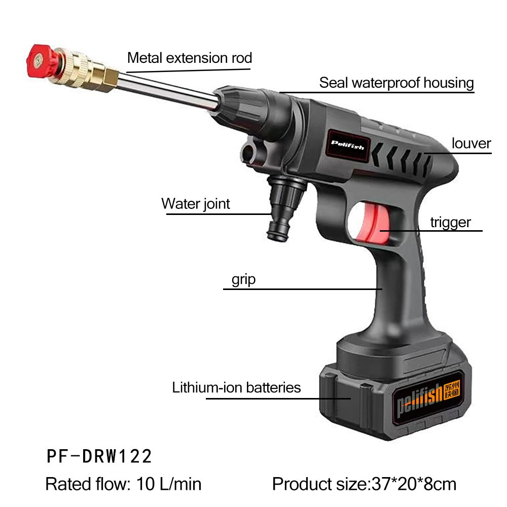 Best Seller Vehicle Washer Gun Lightweight Car Pressure Washer Cordless Portable Car Washer