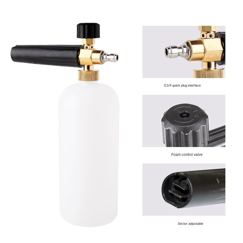 High Pressure Car Washer Kit With 1/4 Quick Connector Car Cleaning Transparent Bottle Foam Lance
