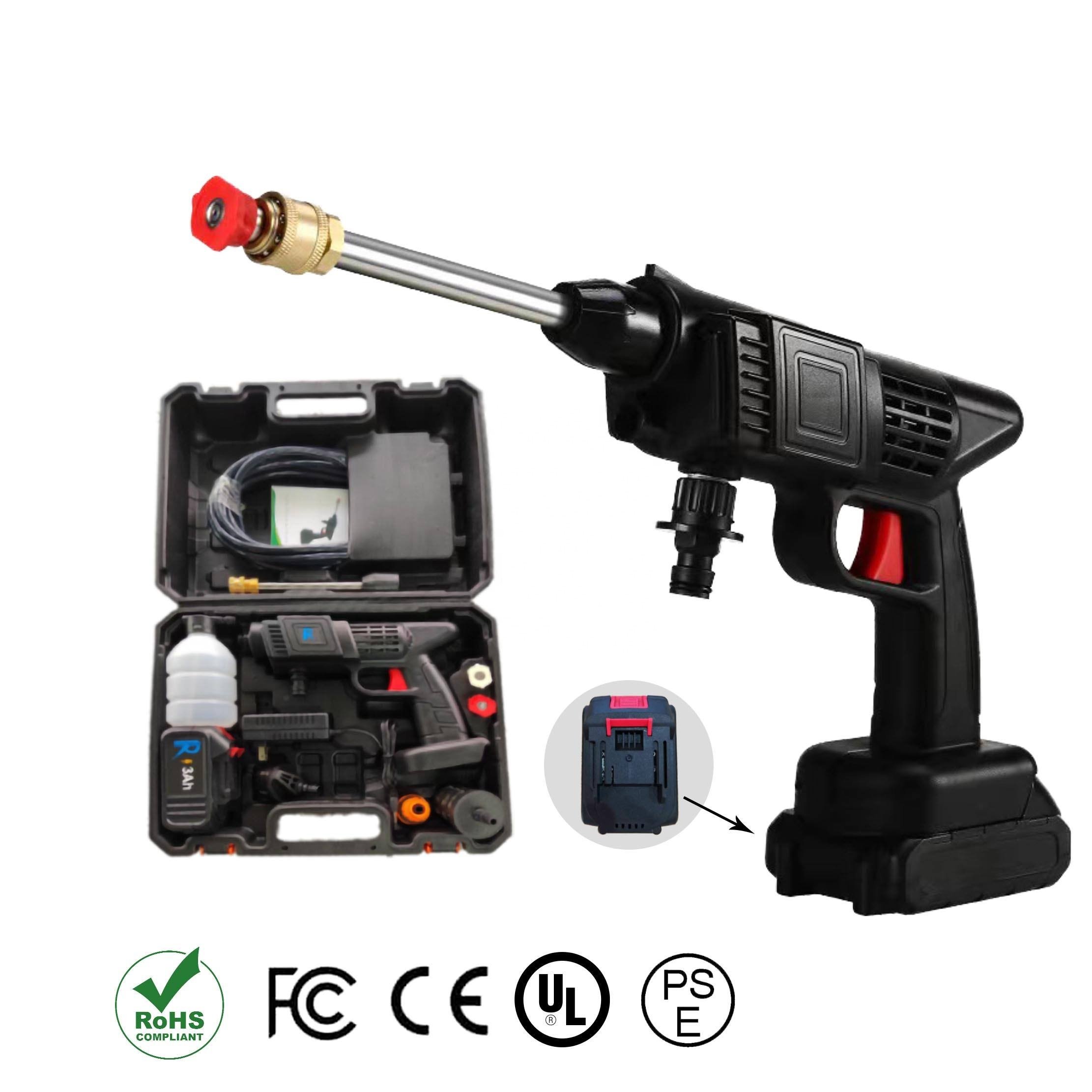 Car Washing Machine Water Spray Gun Car Wash Wireless Lithium Battery Portable Cleaning High Pressure Water Gun