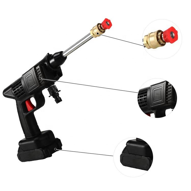 Car Washing Machine Water Spray Gun Car Wash Wireless Lithium Battery Portable Cleaning High Pressure Water Gun