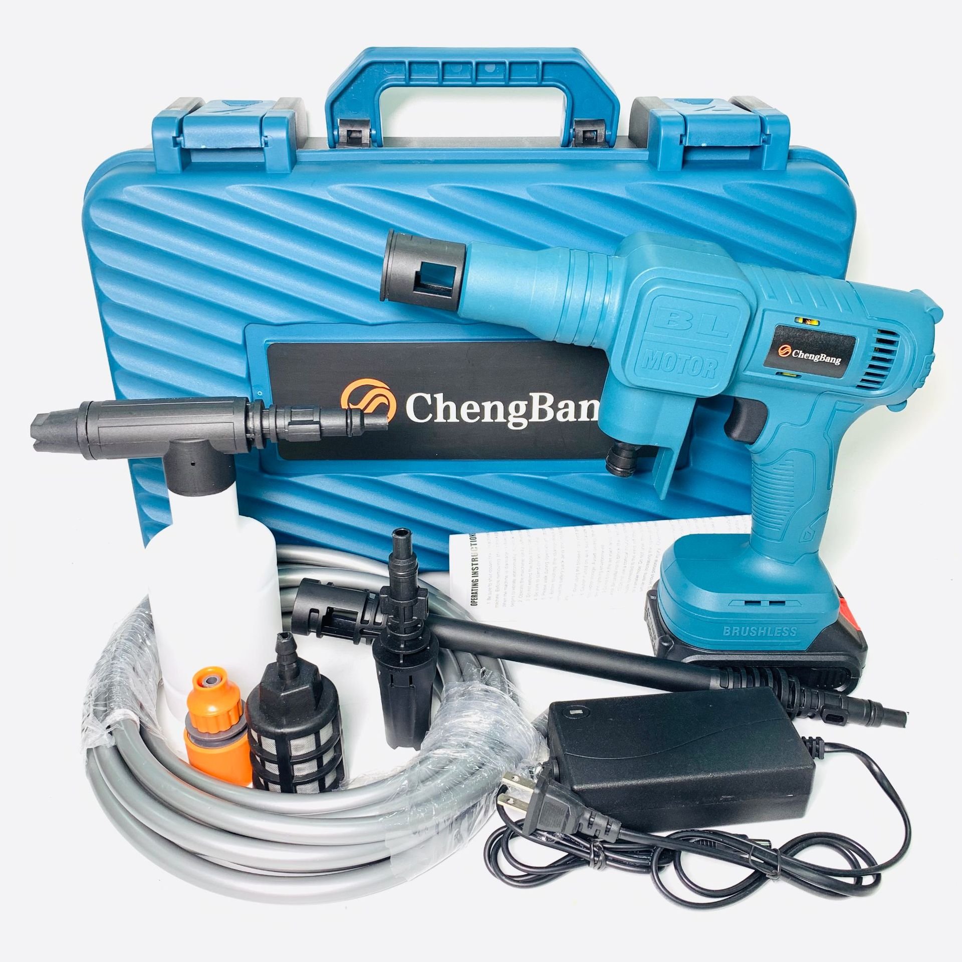 800W High Pressure Brushless Lithium Electric Car Washer Portable Water Spraying Gun Cordless Car Washing Machine Cleaning Tools