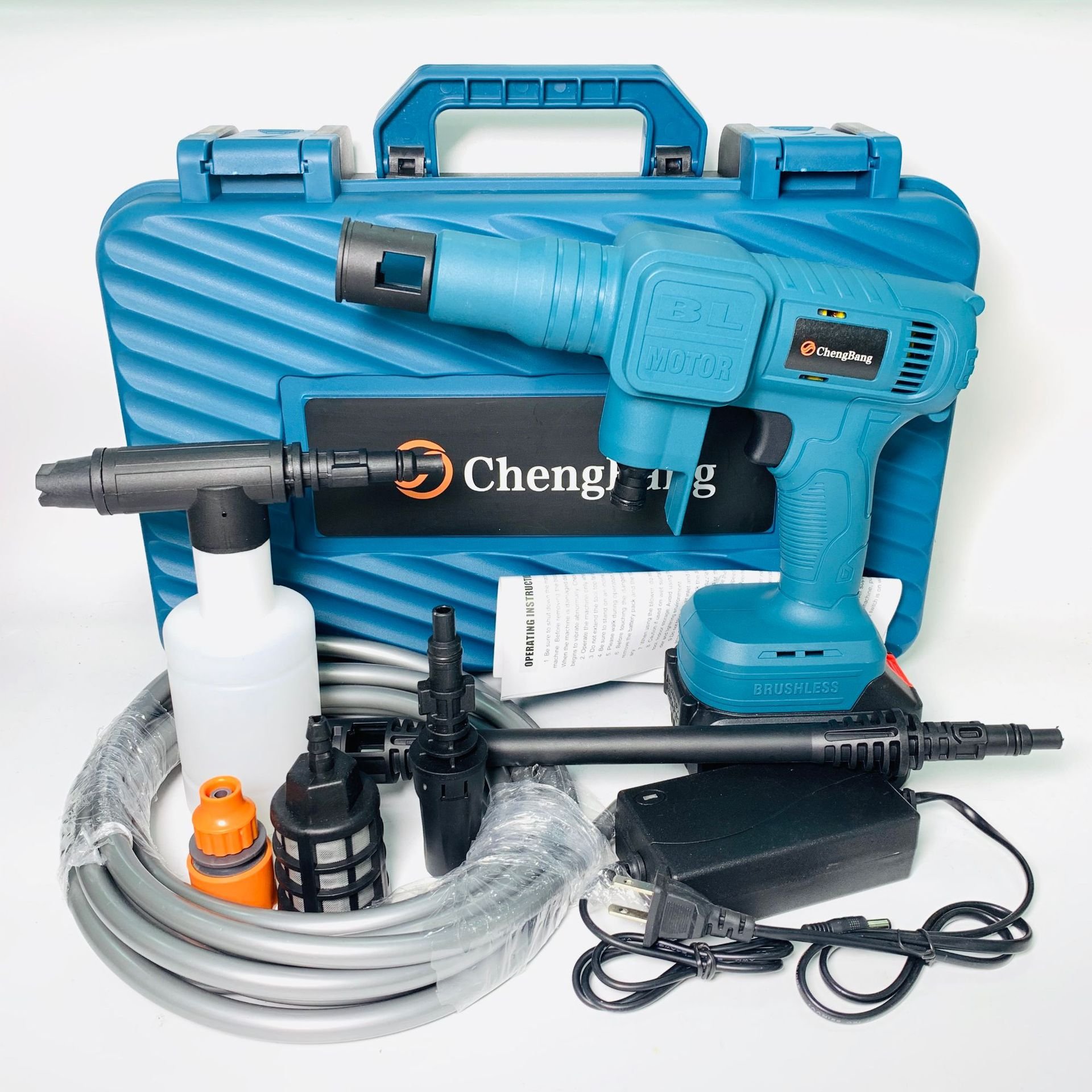 800W High Pressure Brushless Lithium Electric Car Washer Portable Water Spraying Gun Cordless Car Washing Machine Cleaning Tools
