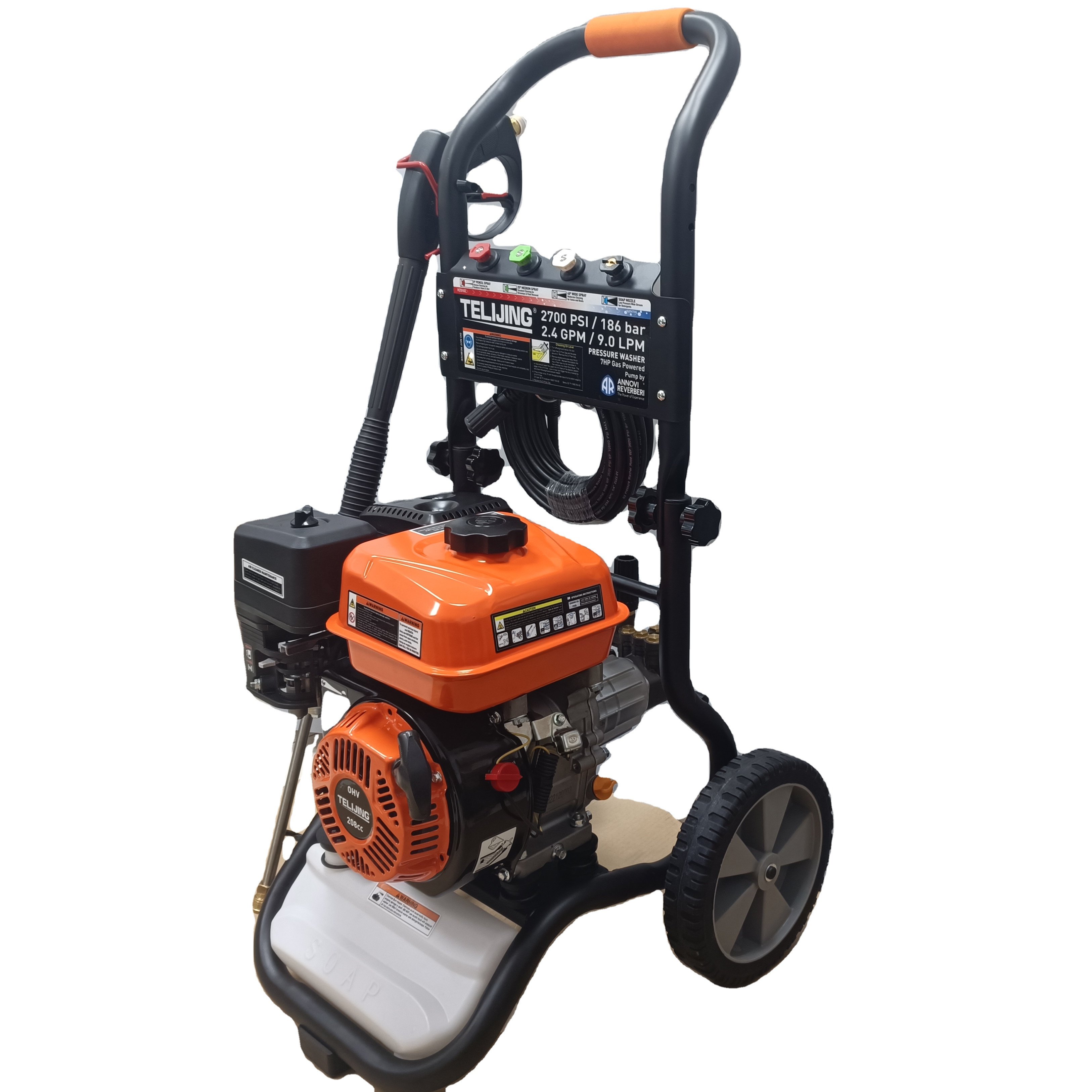 OME portable 3100psi/213bar gasoline high pressure car washer with Axial pump for business household using high pressure cleaner