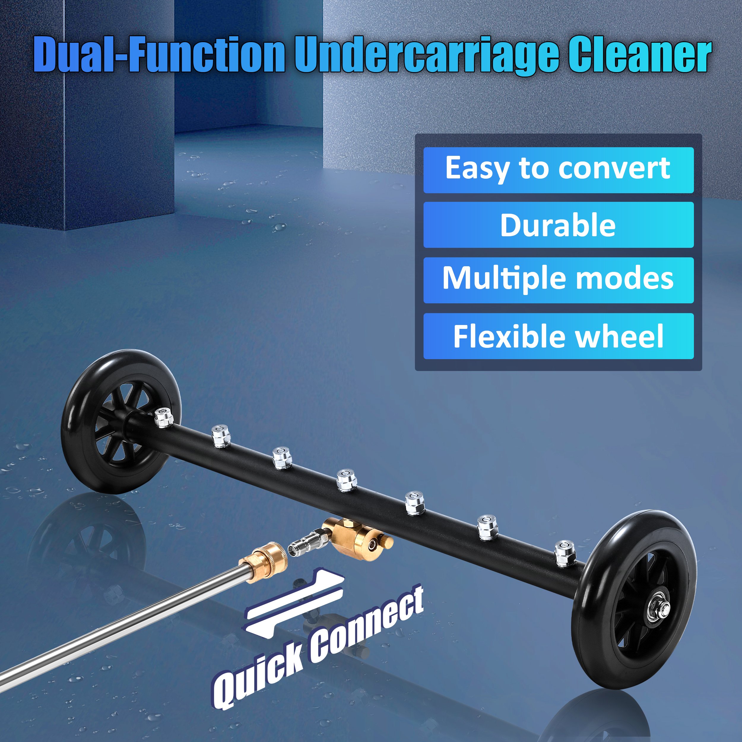 Undercarriage Cleaner 24 Inch Under Car Washer Pressure Washer Surface Cleaner Attachment Chassis Cleaner