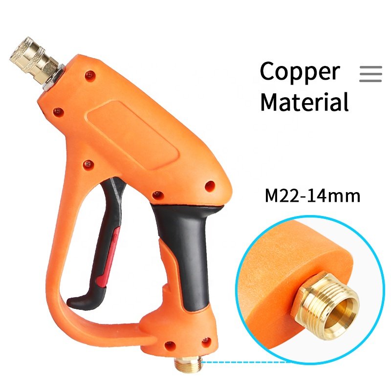 SPS 4000PSI 280BAR M22-14mm High Pressure Washer Gun Water Spray Gun With Extension Wands And 5 Color Nozzles Car Wash Spray Gun
