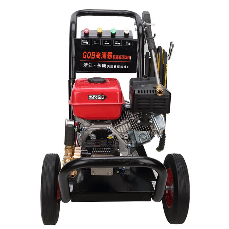 200 bar Gasoline Two Wheel Pressure Washer Portable Car Washer for cleaning and unclogging pipes