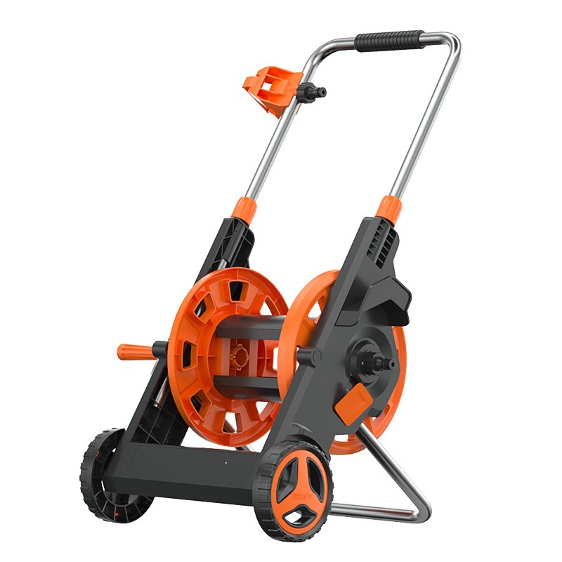 High Pressure Car Washer With Spray Gun With Folding Water Pipe Truck Expandable 45M Storage Handle Garden Water Hose Reel Cart