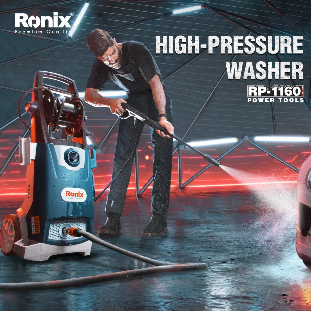 2200w High Pressure Car washer Ronix RP-1160 160BAR Cleaner with Induction Motor 80,high pressure car washer