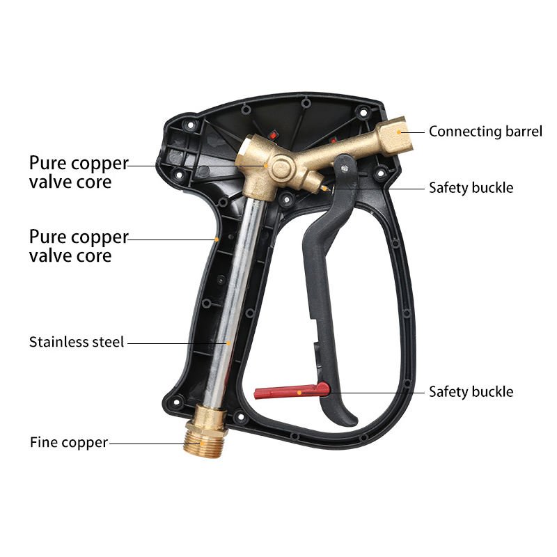 High Pressure Washer Gun High Pressure Water Spray Gun Jet Washer Power Washer Spray Gun 275bar/ 4000psi