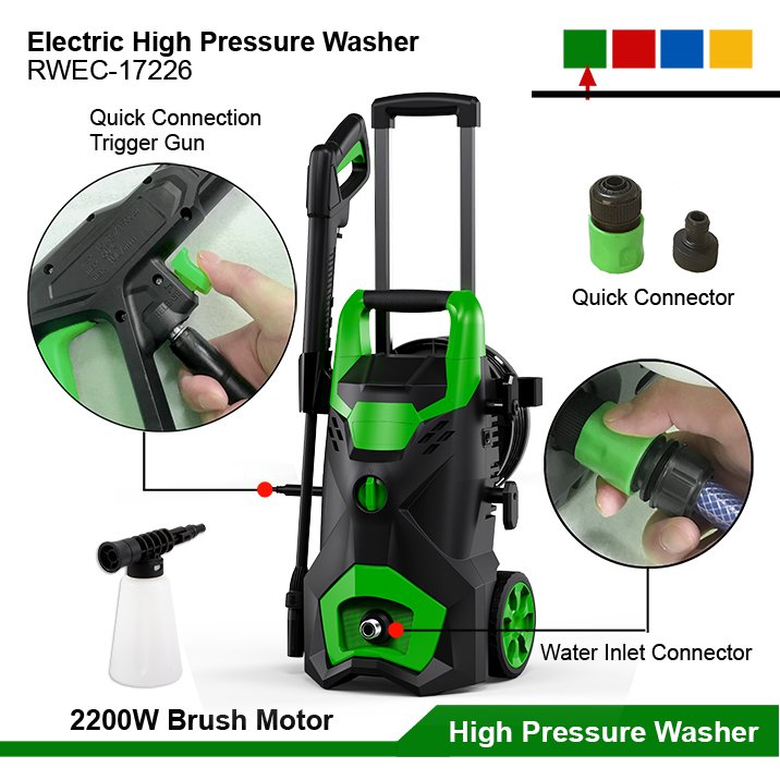 2200W Portable Electric Power Car Washer High Pressure Cleaner Pump Automatic Car Washing Machine High Pressure Washers