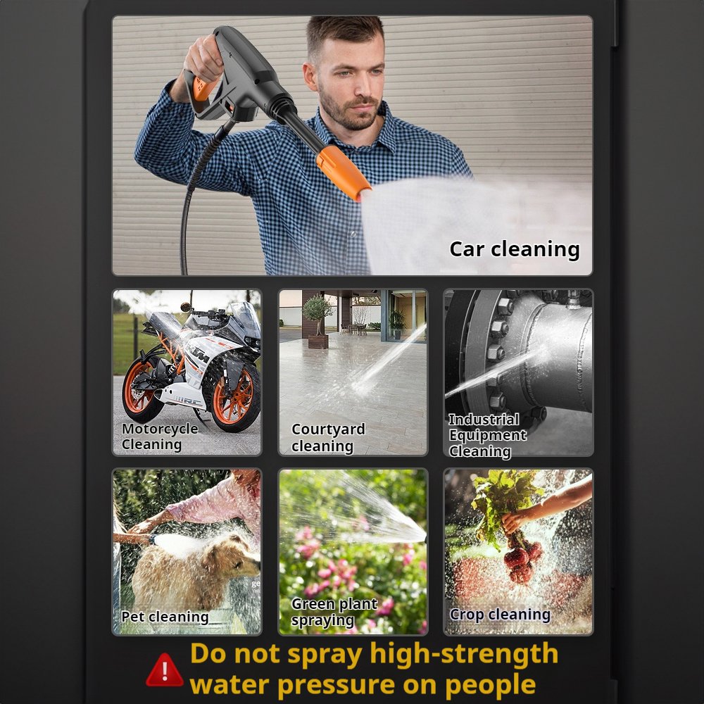 Durable Lucky Pro Car Washer Portable Wash Gun High Pressure Power Washer Lithium Battery Water Gun With Tank