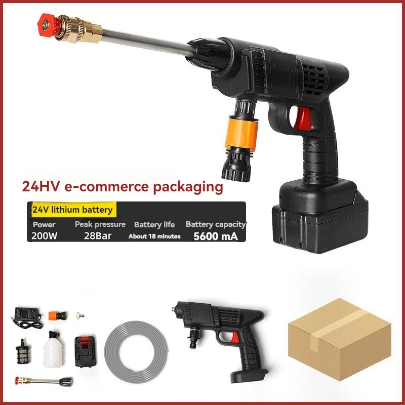 24V 48V High Pressure Cordless Car Washer Wireless Spray Portable Water Gun Cleaning Machine for Irrigation with Lithium Battery