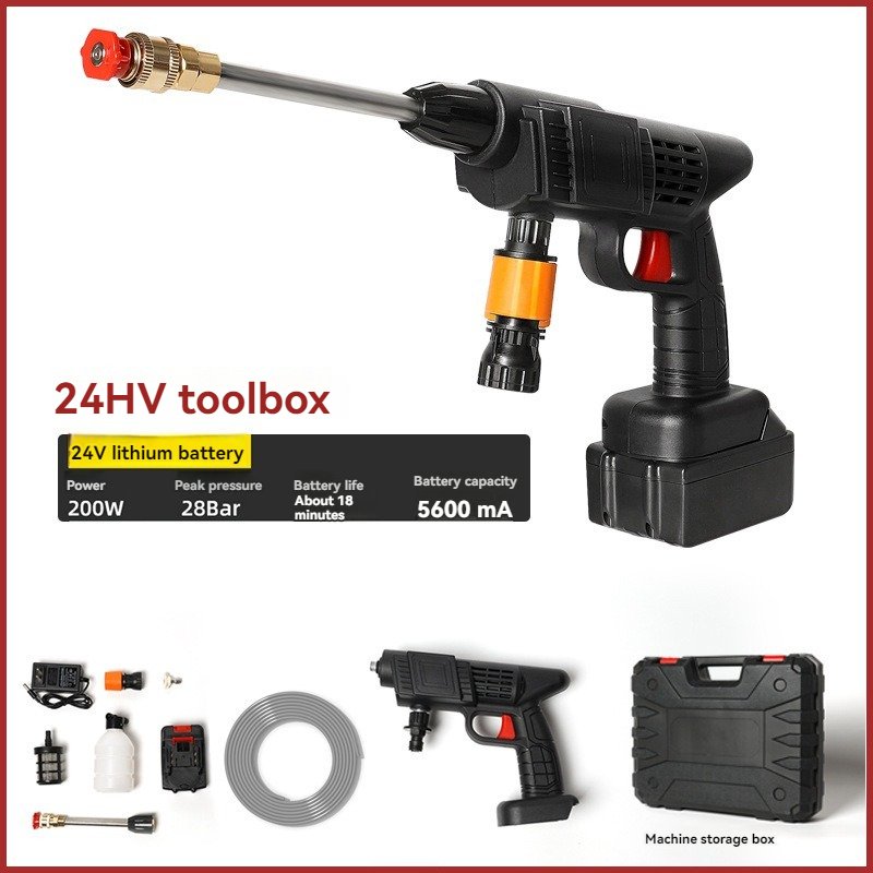 24V 48V High Pressure Cordless Car Washer Wireless Spray Portable Water Gun Cleaning Machine for Irrigation with Lithium Battery