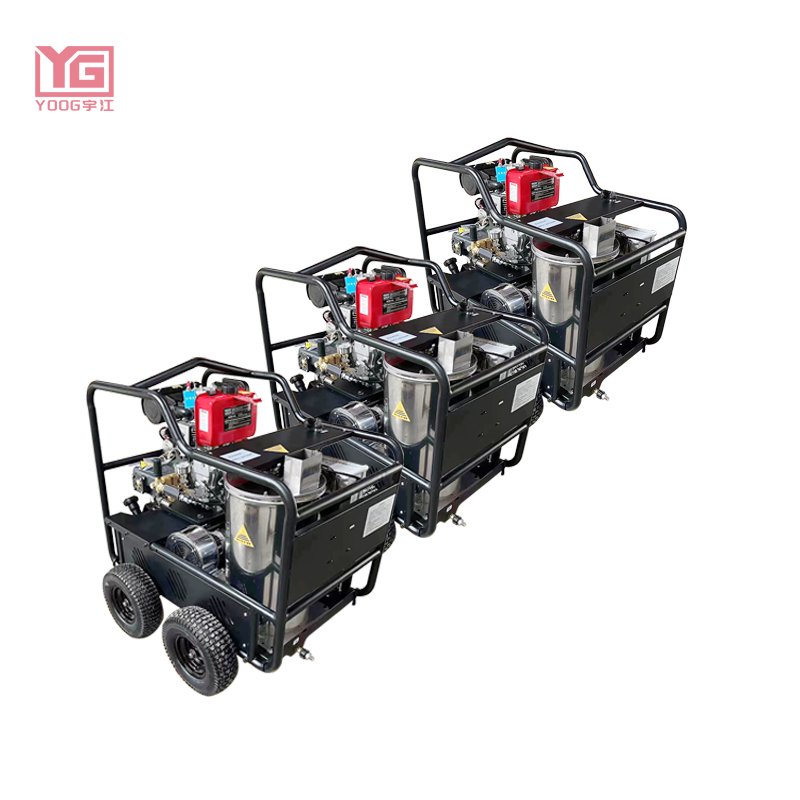 250 bar high pressure washer gasoline electric start power petrol gas car washing Hot Water Steam machine