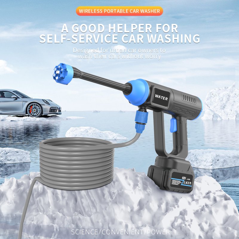 High Pressure Washer Electric Cordless Pressure Cleaner Equipment New Design 48V Lithium Battery Car Washer
