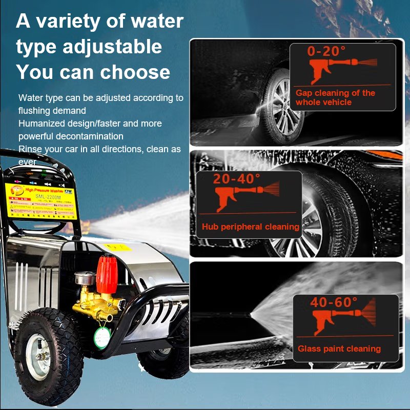 Multi Use Portable Car Wash Machine High Pressure Washer With Auto Gum Shutdown Adjustable Pressure Washer