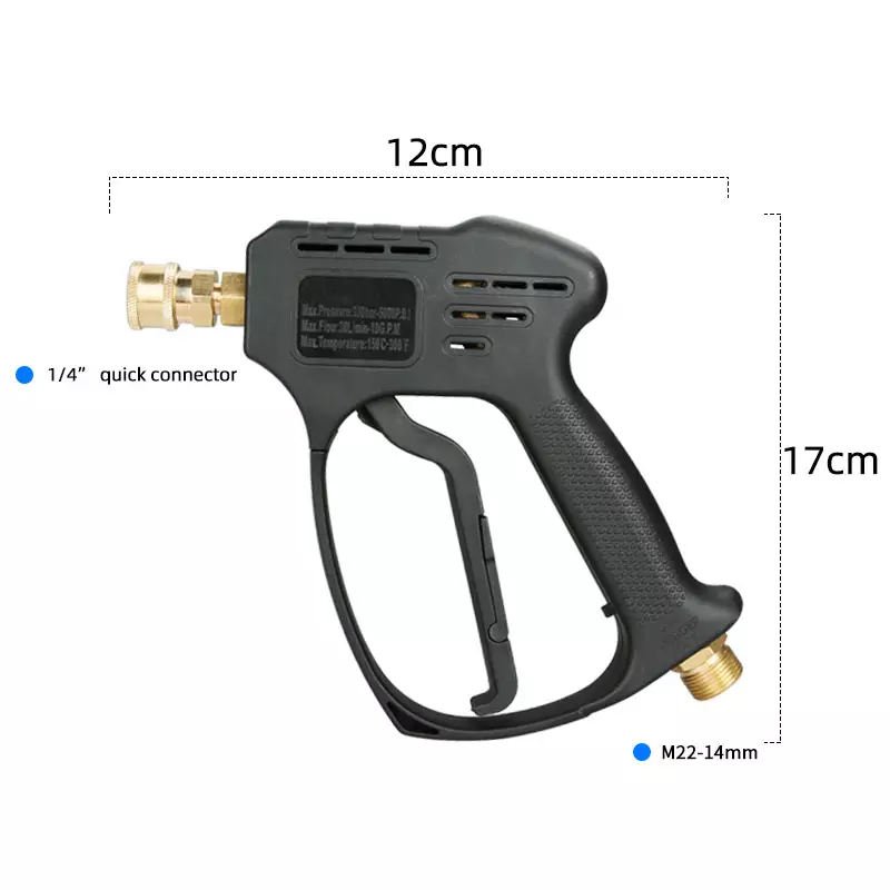 5000 PSI Pressure Washer Gun High Pressure Power Washer Kit With 5 Spray Nozzles 1/4'' Quick Connect M22 Fitting