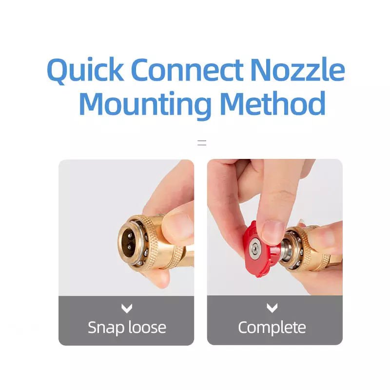 5000 PSI Pressure Washer Gun High Pressure Power Washer Kit With 5 Spray Nozzles 1/4'' Quick Connect M22 Fitting